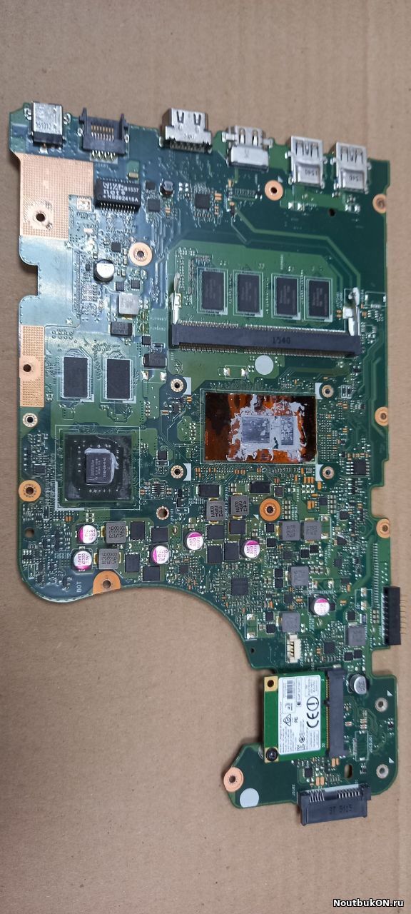 Материнская плата для ноутбука Asus X555UF X555UJ REV. 2.0 60NB0AX0-MB1201 НЕ РАБОЧАЯ НЕ ВКЛЮЧАЕТСЯ ДОХЛЫЙ ПРОЦ НЕТ ЗАШЛЕКИ НА РАЗЪЕМЕ КЛАВИАТУРЫ