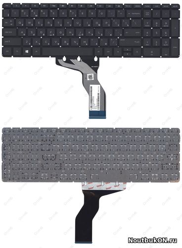 Клавиатура для ноутбука HP Pavilion 15-ab, 15-ae, 15-ak, 15-au, 15-bc, 15-cc, 15-cd, 15z-ab, 17-ab, 17-g, HP Omen 15-ax, 15-cb черная, без рамки