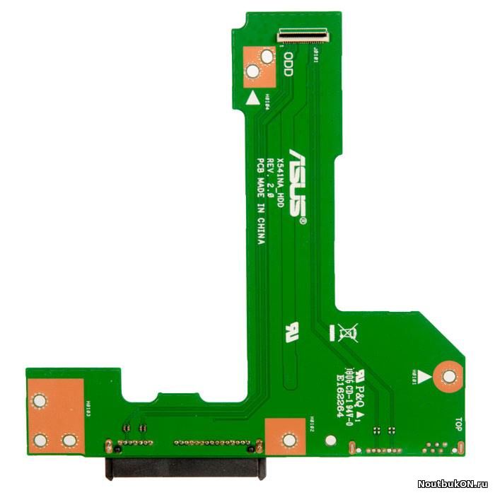 Плата hdd подключения жесткого диска Плата hdd подключения жесткого диска и привода для ноутбука Asus X541 X541NA_HDD rev.2.0 60NB0E80-HD1110 БЕЗ ШЛЕЙФА
