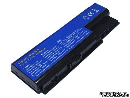 Аккумулятор для ноутбука ACER 5520 5720 5920 6920 6930 7520 7720 8920 AS07B32 14.8V 4800mAh степень изношенности 43% держит больше часа оригинал