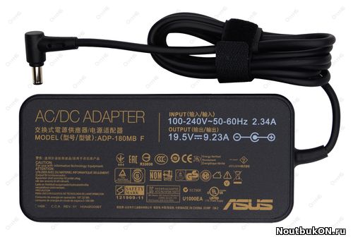 Блок питания Asus 6.0x3.7мм, 180W (19.5V, 9.23A) без сетевого кабеля, ORG (slim type)