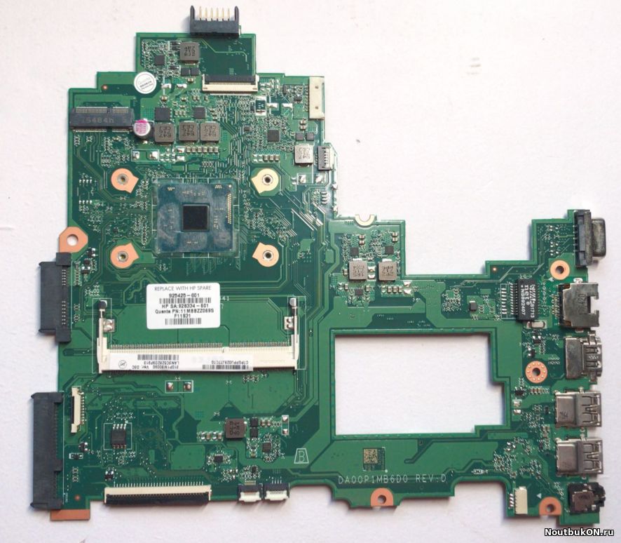 Материнская плата для ноутбука HP 14-BS 925425-601 нерабочая дохлый проц