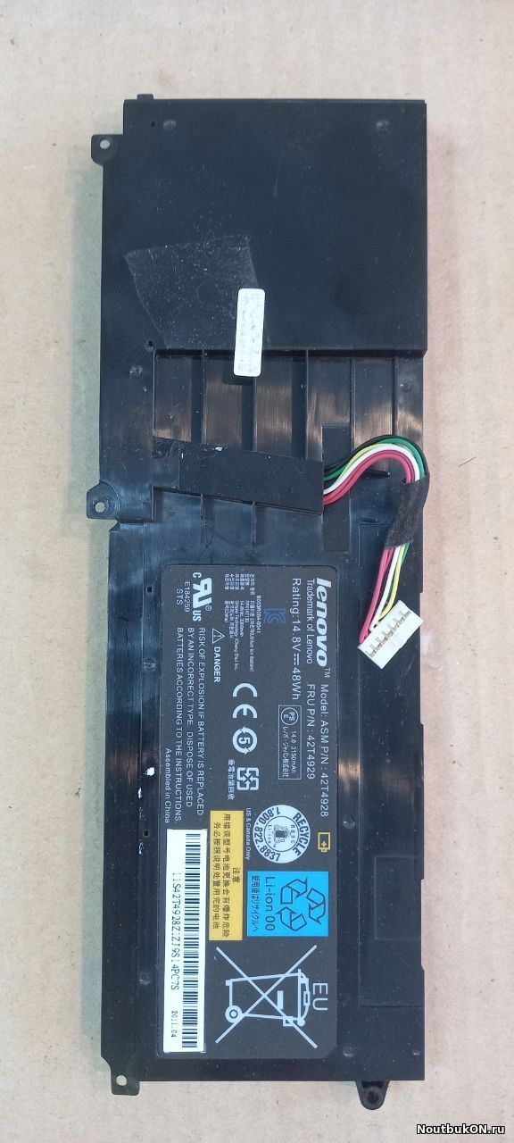 аккумулятор для ноутбука Lenovo ThinkPad Edge E420s 42T4928 14.8V 49Wh (3300mAh) не проверен