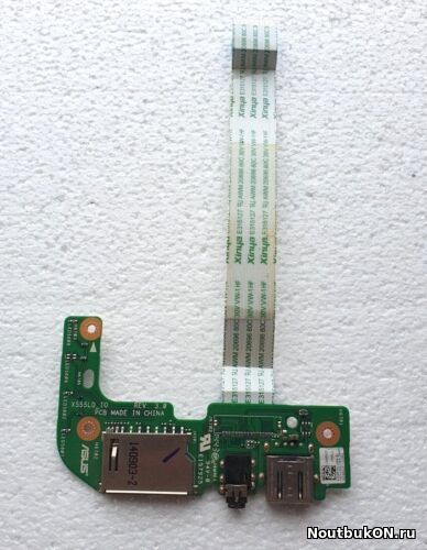 Плата USB AUDIO РАЗЪЕМ Card Reader для ноутбука Asus X554 X555LD_IO REV.3.0 USB Board , 60NB0620-IO2000 без шлейфа