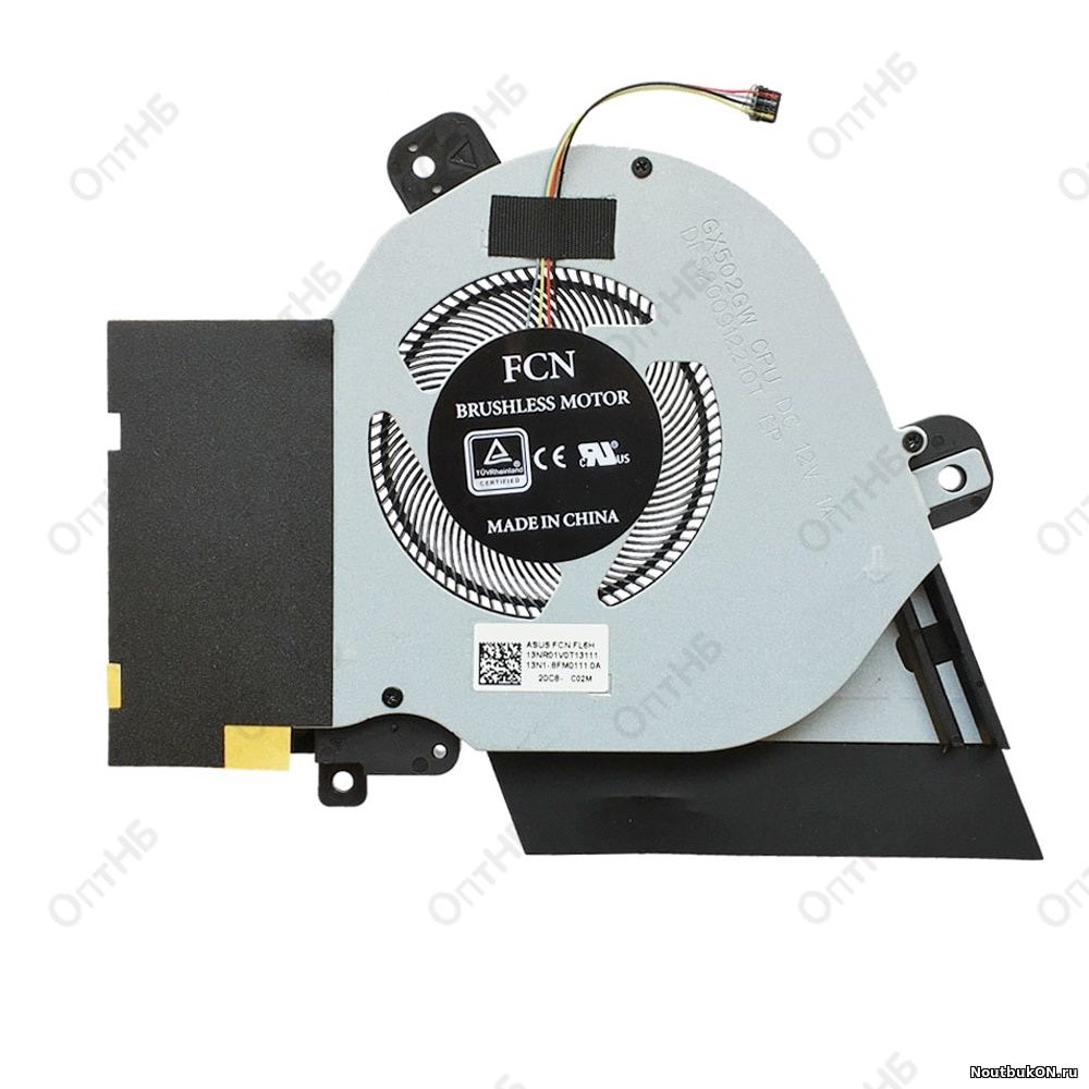 Вентилятор (кулер) для ноутбука Asus ROG GX502GW, CPU, 12V 12V, 1A 12V, 1A 12V, 1A DFS20091210T-FL6H
