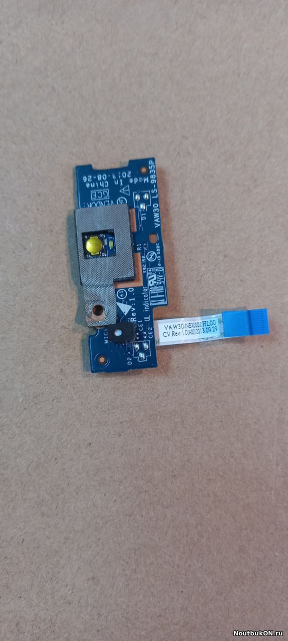 Плата кнопка включения для ноутбука Dell Latitude E5440, E5540 LS-9835P VAW30 0TXB02 TXB02 с шлейфом