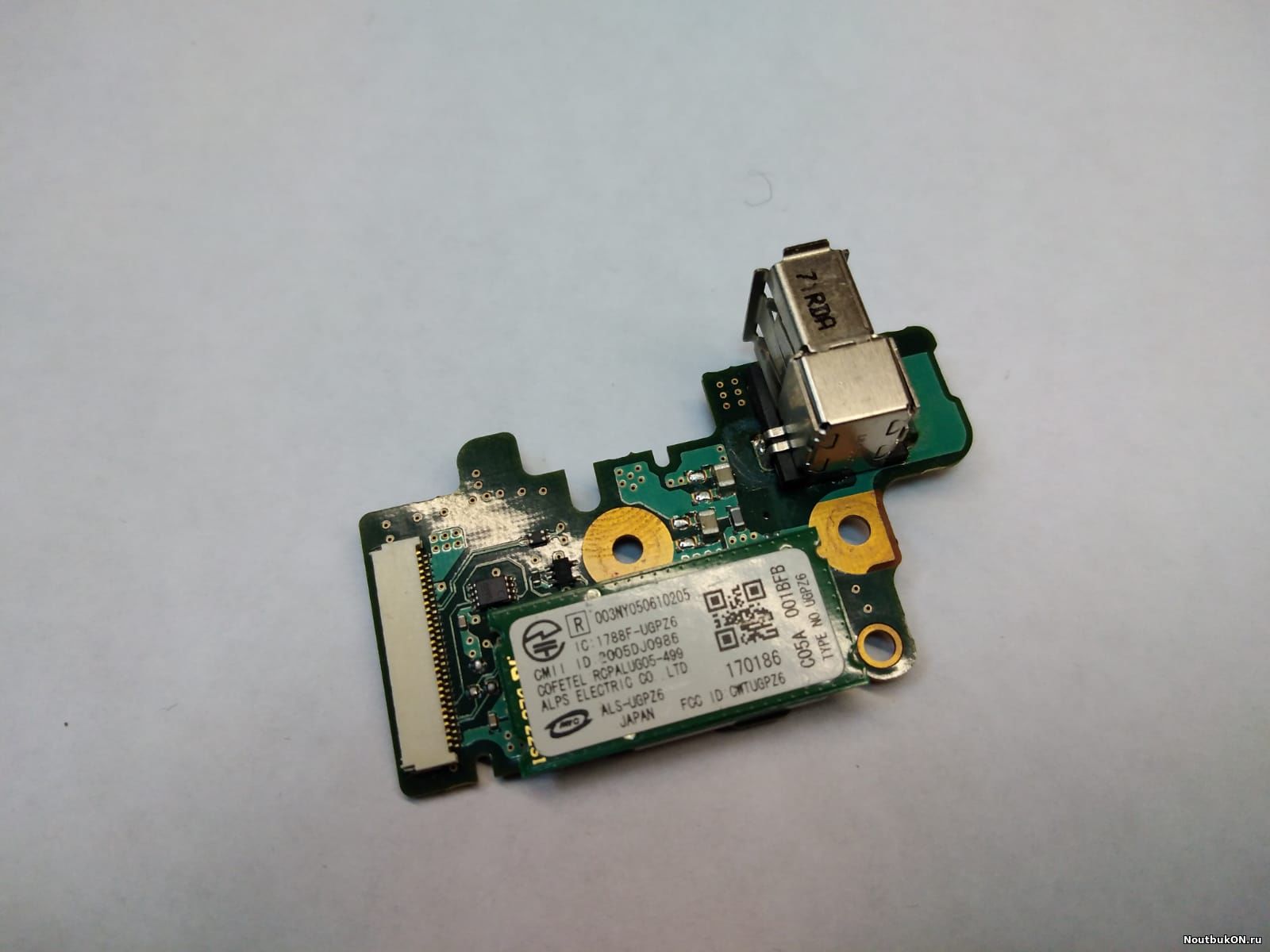 Плата аудио Sony Vaio VGN-G11 SWX-239 (1-872-177-11) - плата угловая правая с USB разъемом и тремя кнопками (вкл, извл. CD и S)
