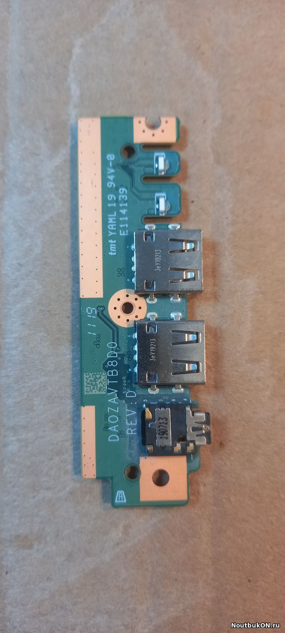 Плата USB AUDIO РАЗЪЕМ для ноутбука Acer Aspire A315-51 dc28000f3d0 без шлейфа оба разъема usb сломаны