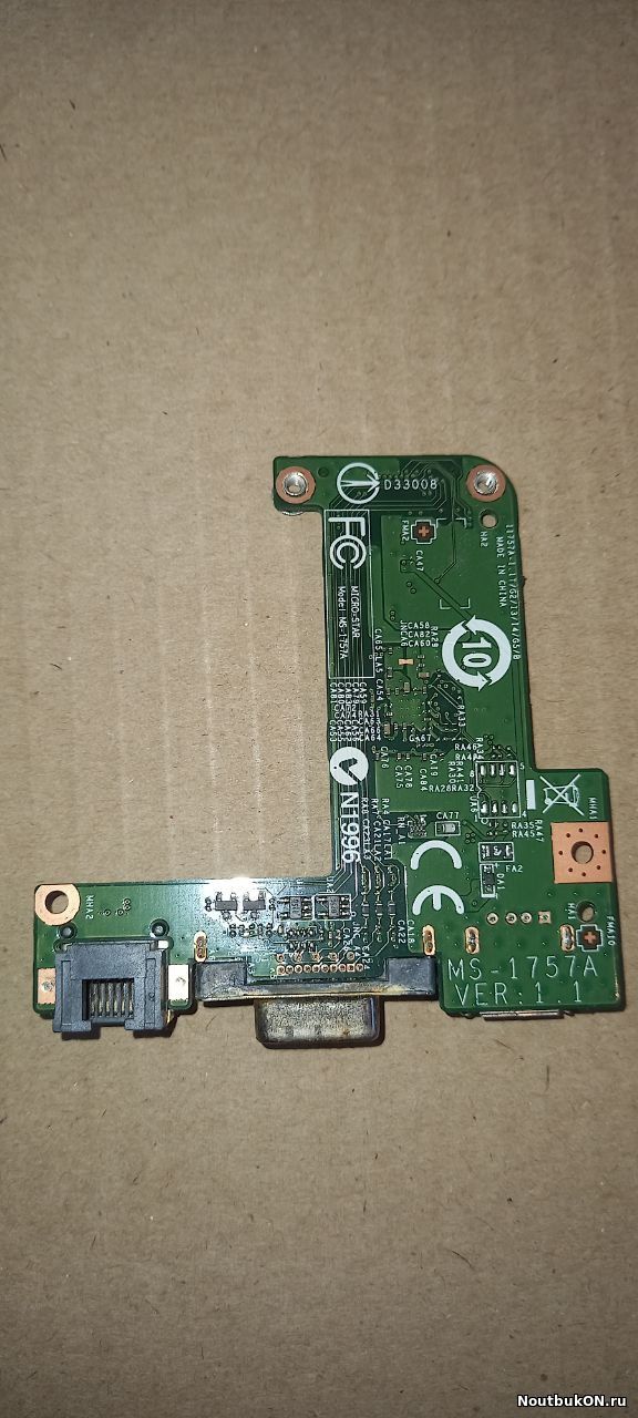Плата USB LAN VGA разъемов для ноутбука MSI GE70, MS-1756, MS-1757, MS1756, MS1757 MS-1757A VER:1.1
