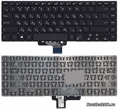 Клавиатура для ноутбука Asus X510U, X510UA, X510UQ, X510UR, X510UN, X510UF, S15, S510 S510UA черная