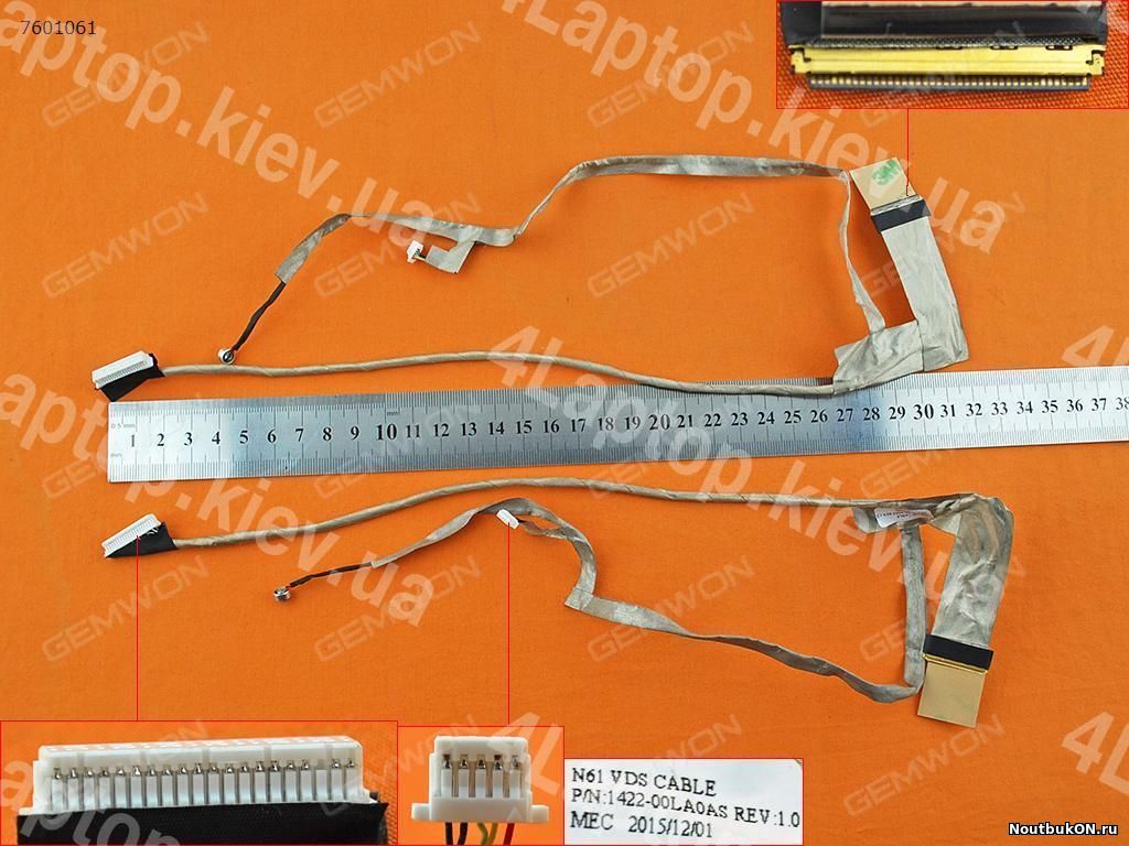 Шлейф для ноутбука ASUS N61 Series (1422-00PK0AS) A322 LED LCD 14G22100500Q 1422-00LA0AS коннектор подключения веб-камеры белого цвета