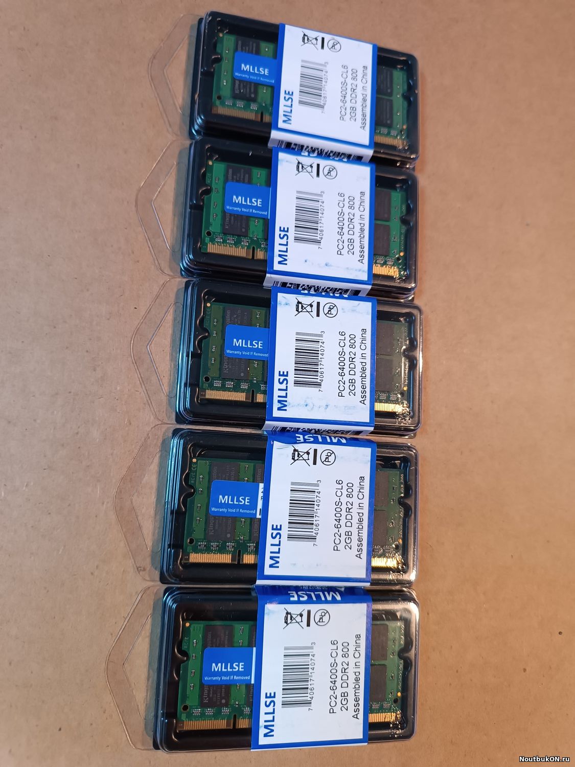 Оперативная память для ноутбуков SO-DIMM DDR2 II 2 Gb PC-6400 Mllse