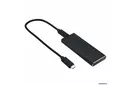 Бокс для жесткого диска SSD M2 (NVME M-key) - Type-C / USB 3.0 алюминиевый (черный) с двумя проводом - JMS583