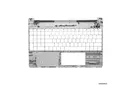 Топкейс (верхняя панель) для HP 15s-fq2000 - серебристый