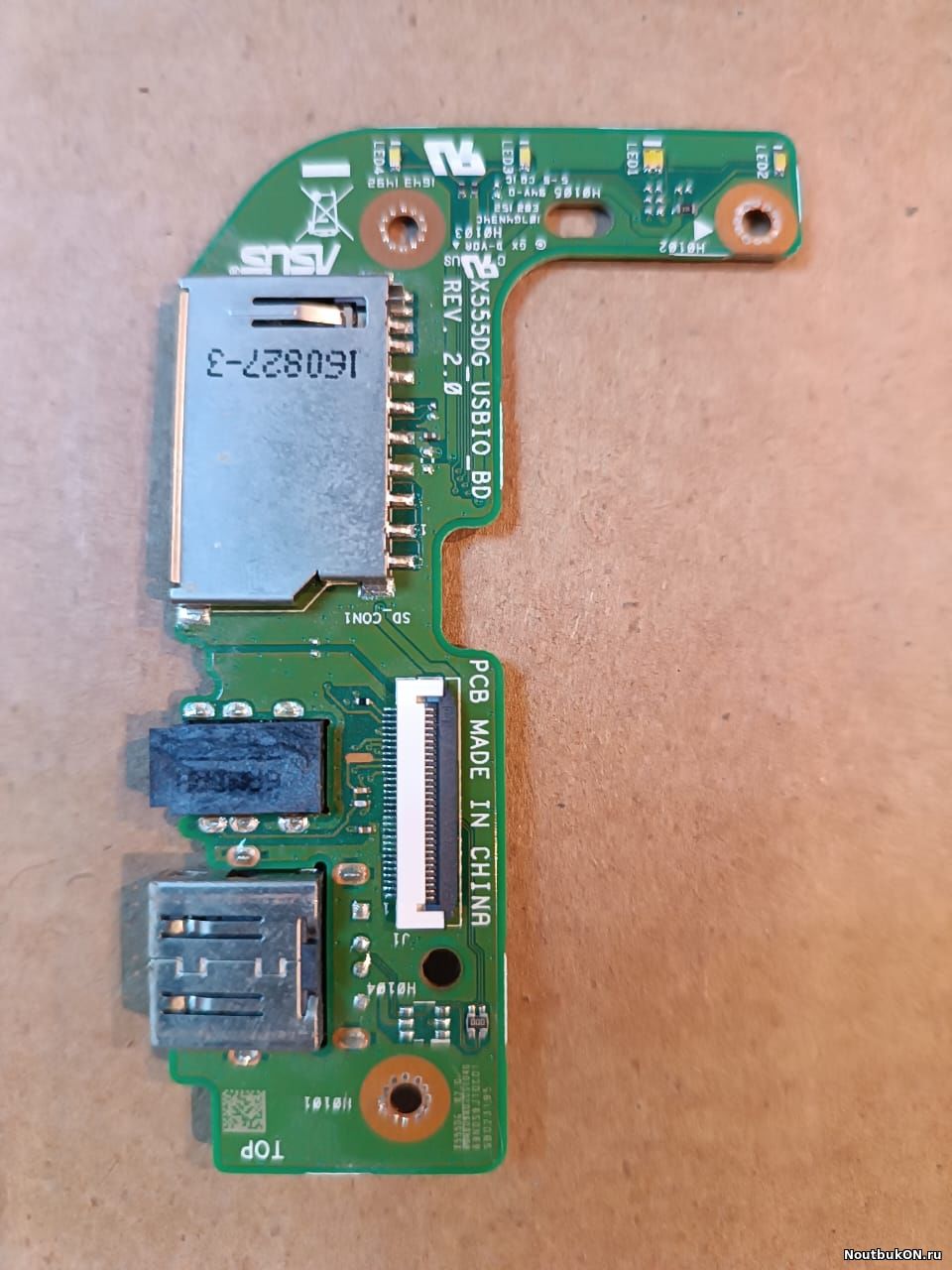 Плата USB AUDIO для ноутбука Asus x555 x555DG_USBIO_BD REV.2.0 БЕЗ ШЛЕЙФА
