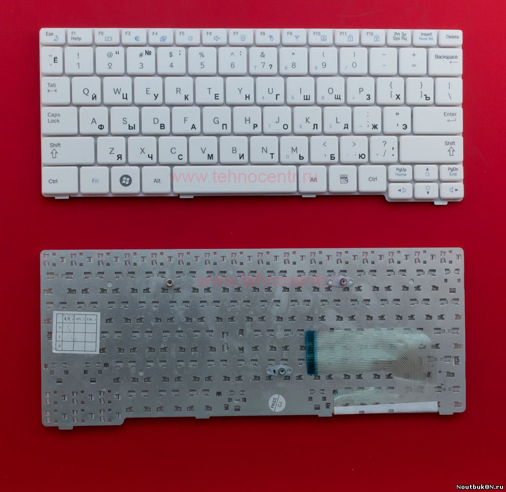 Клавиатура для ноутбука Samsung N148 N150 N158 NB20 NB30 CNBA5902769 белая RU BA59-02686D, BA59-02686C, CNBA5902686DBIL, CNBA5902686CBIL , BA59-02708C, BA59-02708D, BA59-02768C, BA59-02768D, CNBA59027