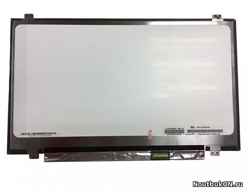Матрица 14.0", 1920x1080, LED IPS, 30 pins EDP, SLIM, уши вверх/вниз, Матовая, Матрица LP140WF6 (SP)(F1) совместимые P/N: NT140FHM-N41, B140HTN01.6 (320.4x205.1x2.85 mm)