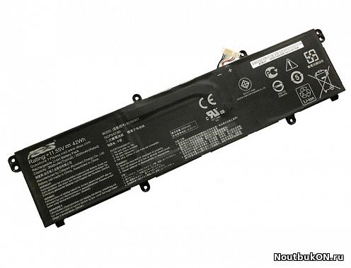 Аккумулятор для Asus (C31N1911) B31n1911 S433 VivoBook Flip 14, m1502 TM420IA, TP410UA, TP470EZ, V4050F, F413, M413, K433, 42Wh, 3640mAh, 11.55V