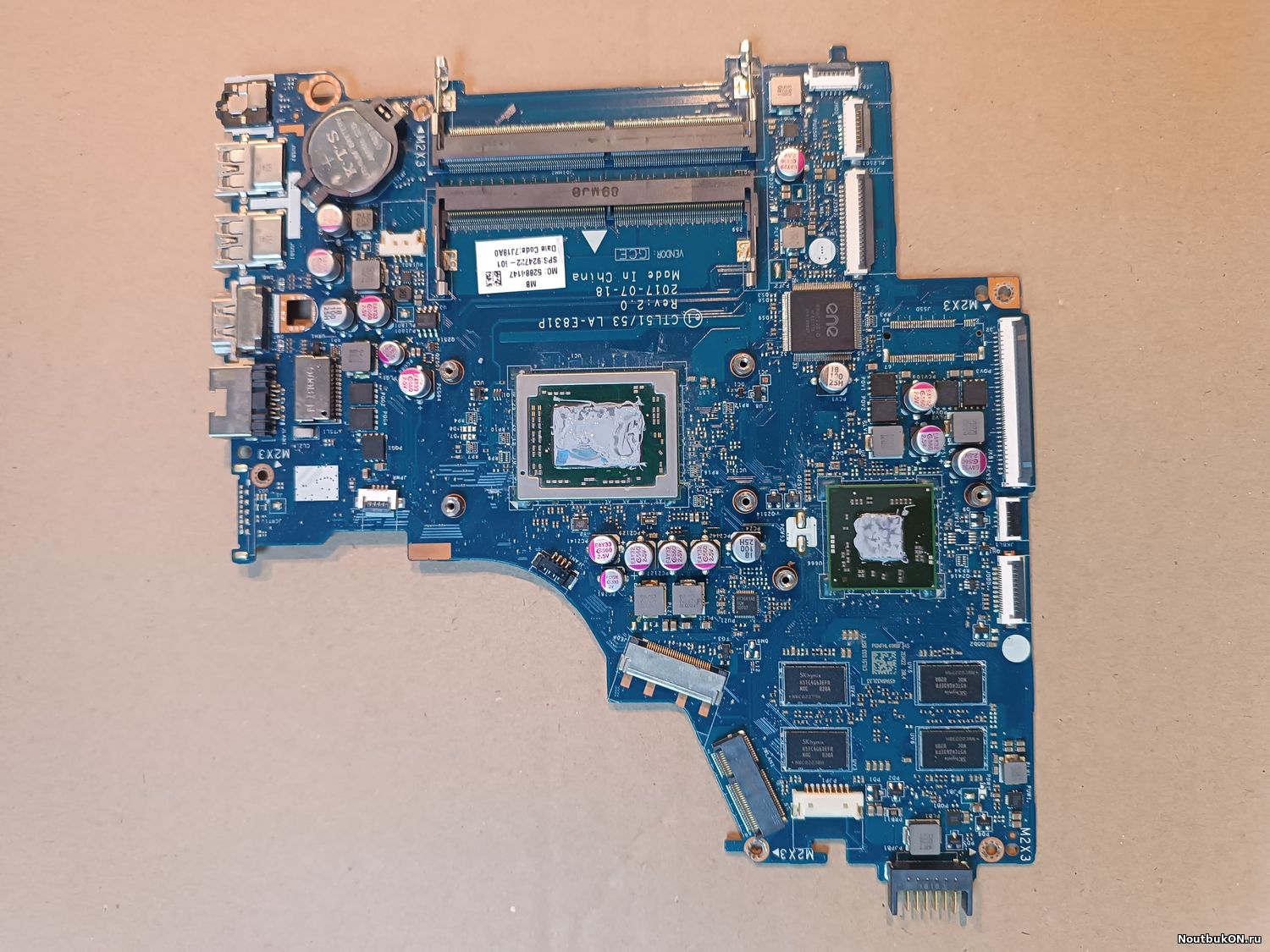Материнская плата для ноутбука HP 15-bw625ur CTL51/53 LA-E831P rev: 2.0 924724-601 AMD DDR4 VIDEO дискретное нерабочая проц похоже