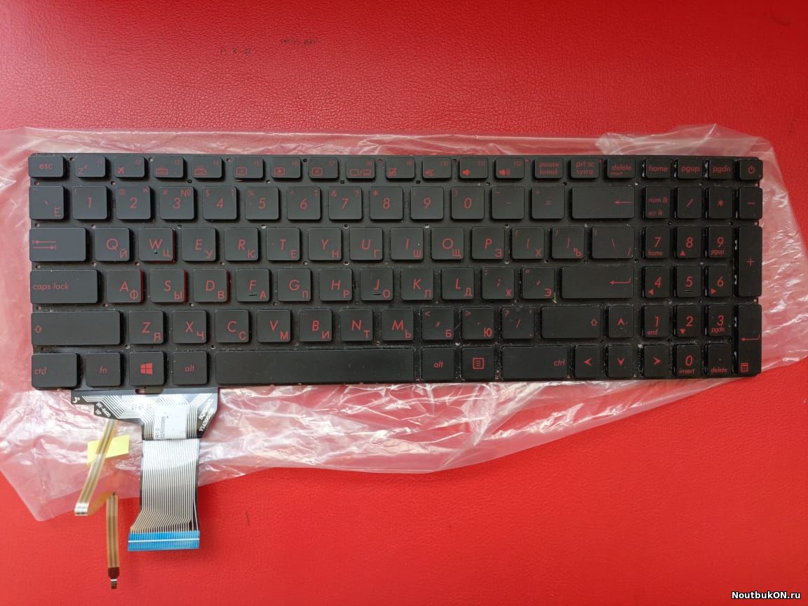 Клавиатура ноутбука ASUS GL552 нерабочая ДОНОР на кнопки поштучно полностью целая