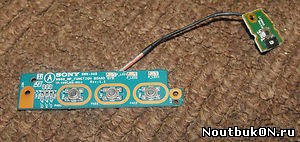 Плата кнопки включения SONY Vpc-EB M960 1P-109CJ05-8011 015-0101-1503_A 1P-1106J03-8011