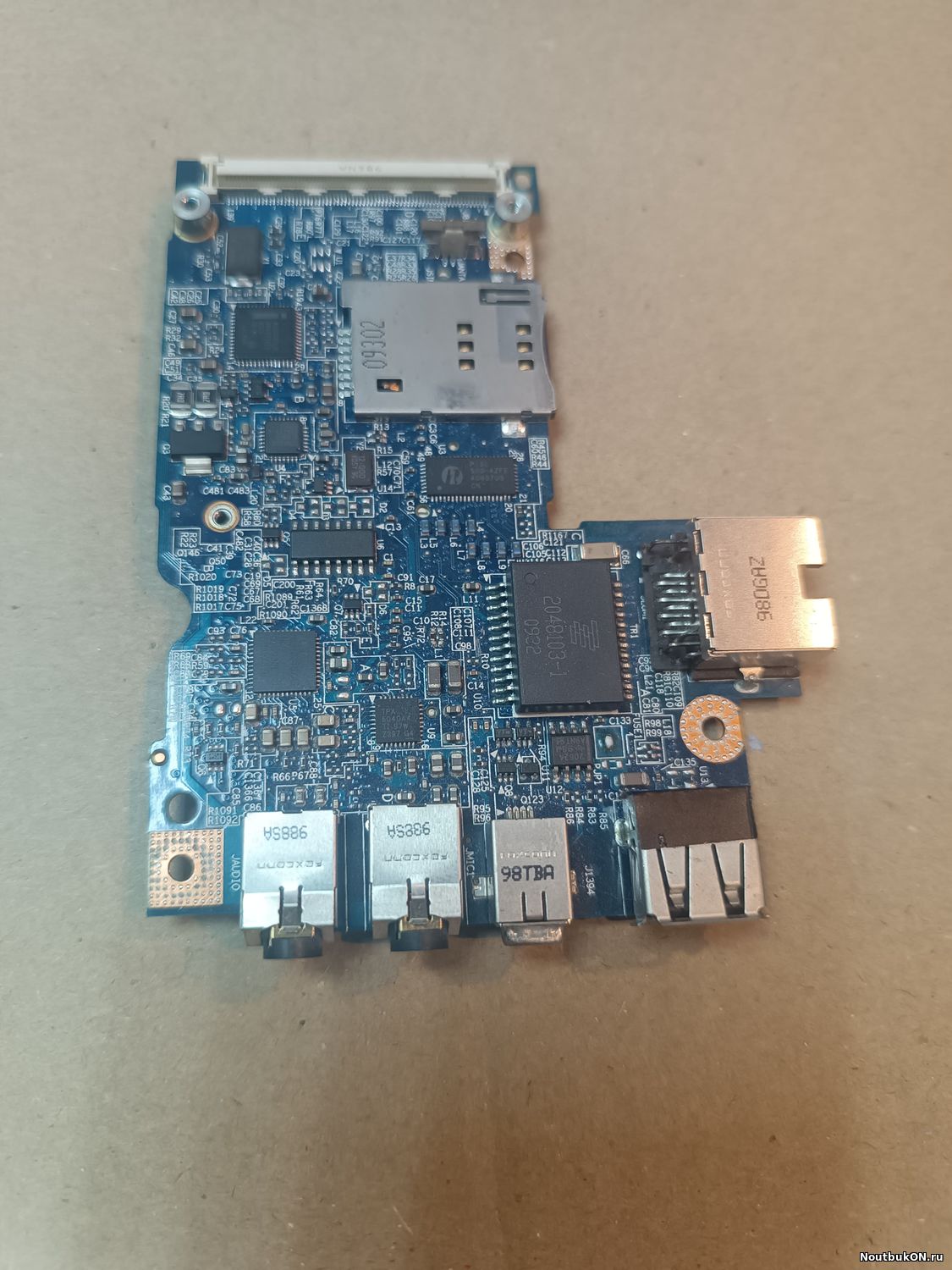 Плата AUDIO USB LAN РАЗЪЕМОВ для ноутбука DELL LATITUDE E4300 E4310 PP13S JAL10 REV:1.0 LS-4151P