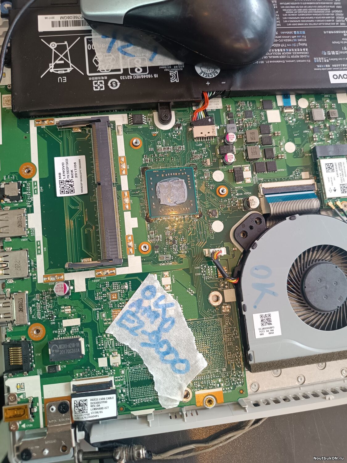 Материнская плата для ноутбука Lenovo IdeaPad 330-15 320-15, 320-17 DG425/DG525/DG725 NM-B321 Rev: 1.0 CPU AMD E2-9000 VIDEO INTEGRETED