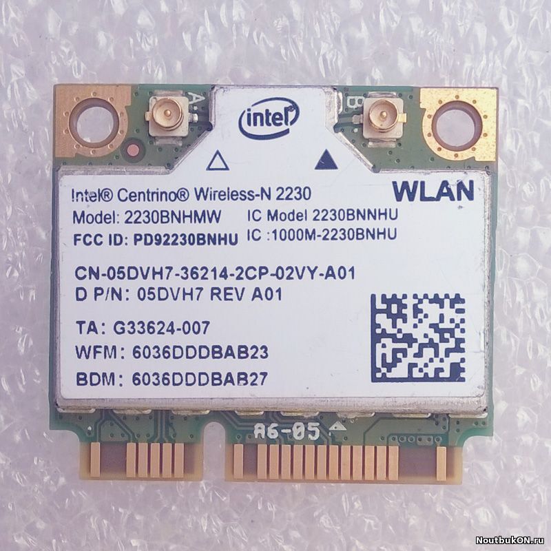 wi-fi для ноутбука Dell Inspiron 5520 intel 2230BNHMW подходит для latitude e5520