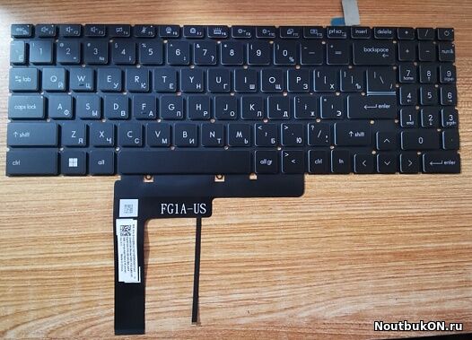 Клавиатура для ноутбука MSI Katana GF76, GF66, GL66, GL76, Modern 15 B12M, B11M, чёрная, без рамки, с подсветкой попроще клавиатура