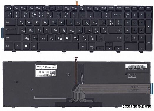 Клавиатура для ноутбука Dell Inspiron 15 17 3541 3542 5521 3543 5542 5545 5547 Vostro 15 3549, 15 3565 MP-13N73SU-442 ПОДСВЕТКОЙ