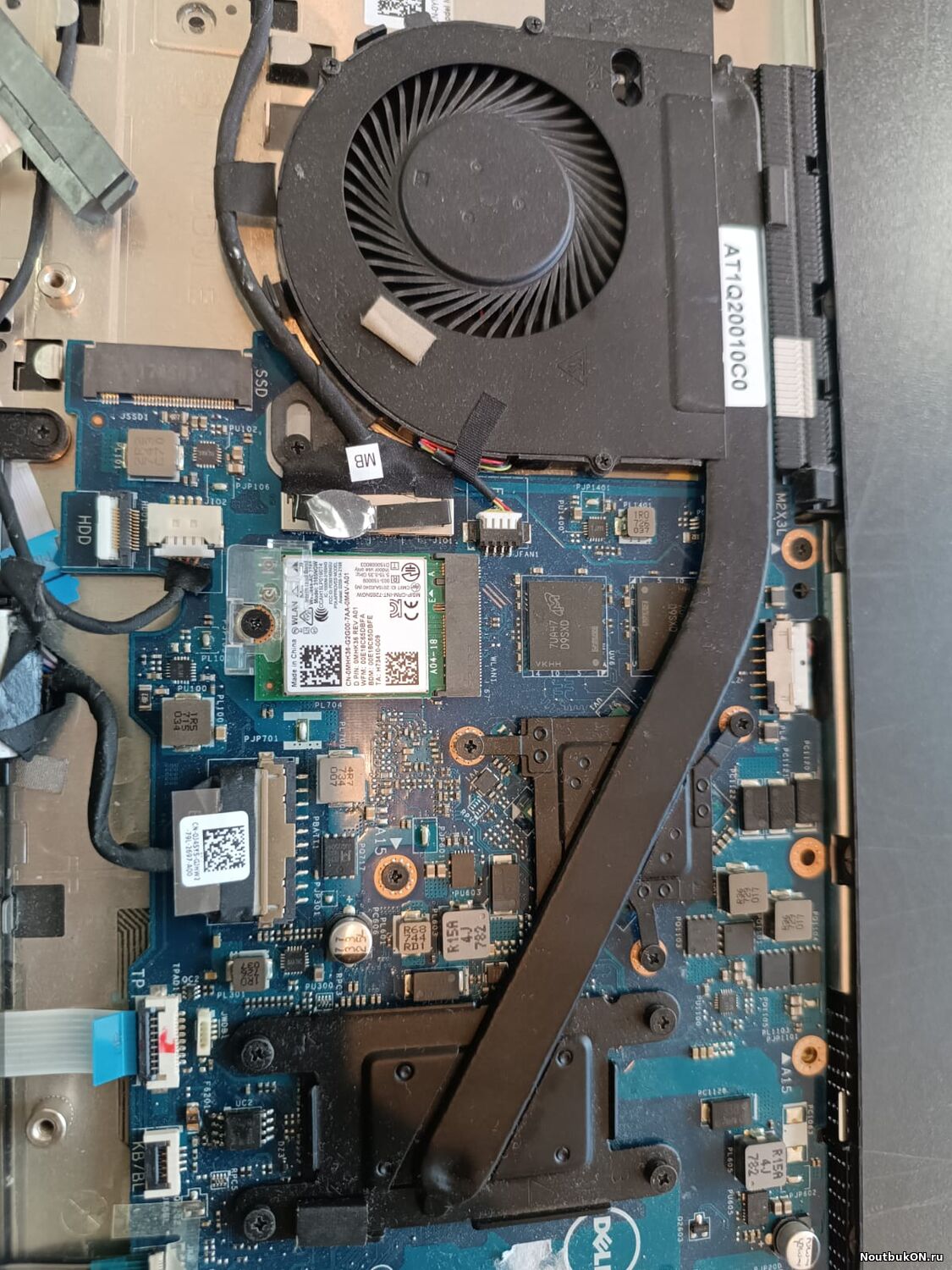 Радиатор для ноутбука DELL Vostro 15 5000 SERIES 5468 5568 Inspiron 7560 7572 Heatsink 02TXW9 AT1Q20010C0