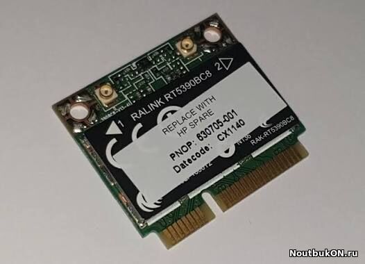 Wifi модуль RALINK RT5390BC8 SPS 630705-001 Wi-FI модуль для ноутбука HP Pavillion G6-1000 HP DV4 G4 G5 G6 G7 SPS: 630705-001 Ralink RT5390BC8 802 11b G N