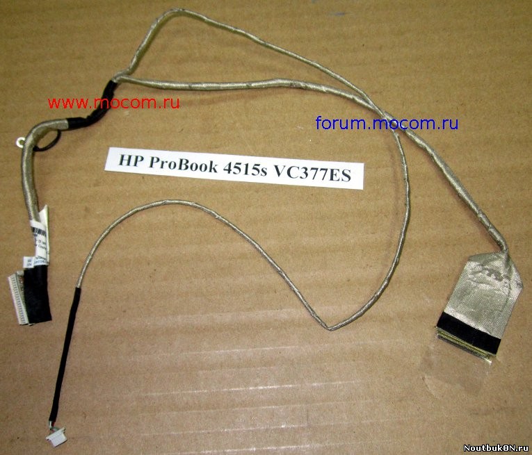 Шлейф для ноутбука HP ProBook 4515s 4510s 6017B0241101 5367913-001 ДЛИННЫЙ с расположением коннектора на матрице СЛЕВА снизу