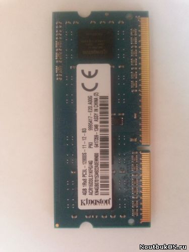 Оперативная память для ноутбуков SO-DIMM DDR3 III 4 Gb 1600 MHz PC3L-12800 Kingston PC3L ПОНИЖЕННАЯ 1.35v acr16d3ls1Nbg/4g