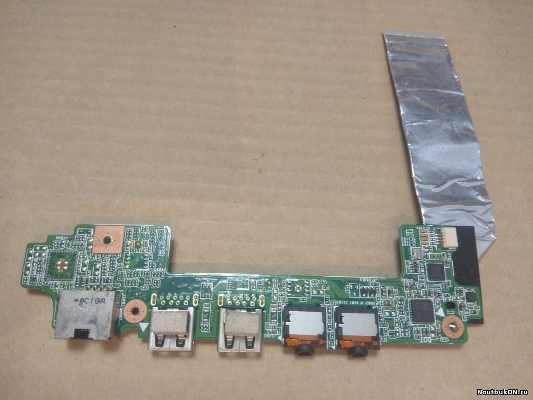 Плата USB AUDIO LAN разъемов + кнопка включения для ноутбука ASUS Eee PC 1215 60-OA2HIO1200 60-OA38IO1000-A01 69NA38B10A01 1215N/VX6_IO С ШЛЕЙФОМ