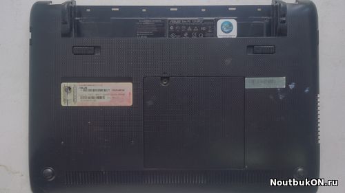 Корпус (без топ-кейса) для ноутбука Asus Eee PC 1215P СЕРЕБРИСТЫЙ