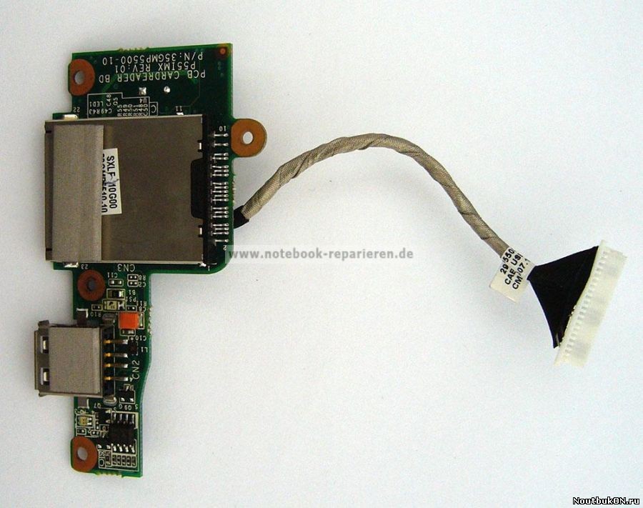 Плата USB разъема + картридер для ноутбука Fujitsu-Siemens amilo pi 2550 P55IMX 35GMP5500-10