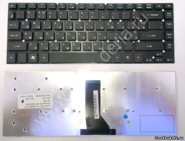 Клавиатура для ноутбука Acer Aspire 3830 4830 KBI140A292, KBI140G260, MP-10K23U4-4421, MP-10K23U4-6982, MP-10K26GB-442, MP-10K26SU-442, PK130IO1C00, V121602AS2 RU, PK130IO4B04, V121602ES1, V121602ES2