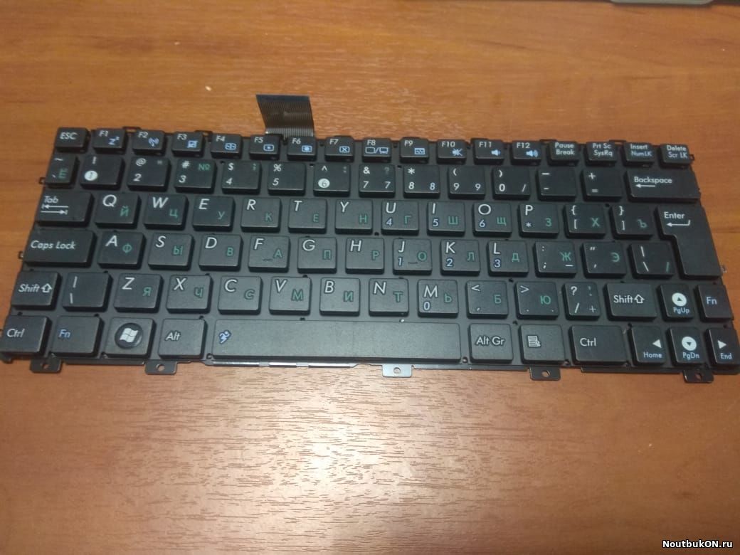Клавиатура для ноутбука Asus Eee PC 1015 черная RU оригинал без рамки ENTER БУКВОЙ "Г" СМ ФОТО