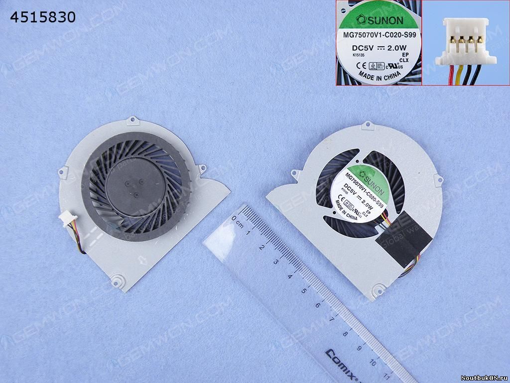 Вентилятор (кулер) для ноутбука ACER ASPIRE 3830TG 4830 5830TG 4 pin KSB0605HC AL2 VER 1