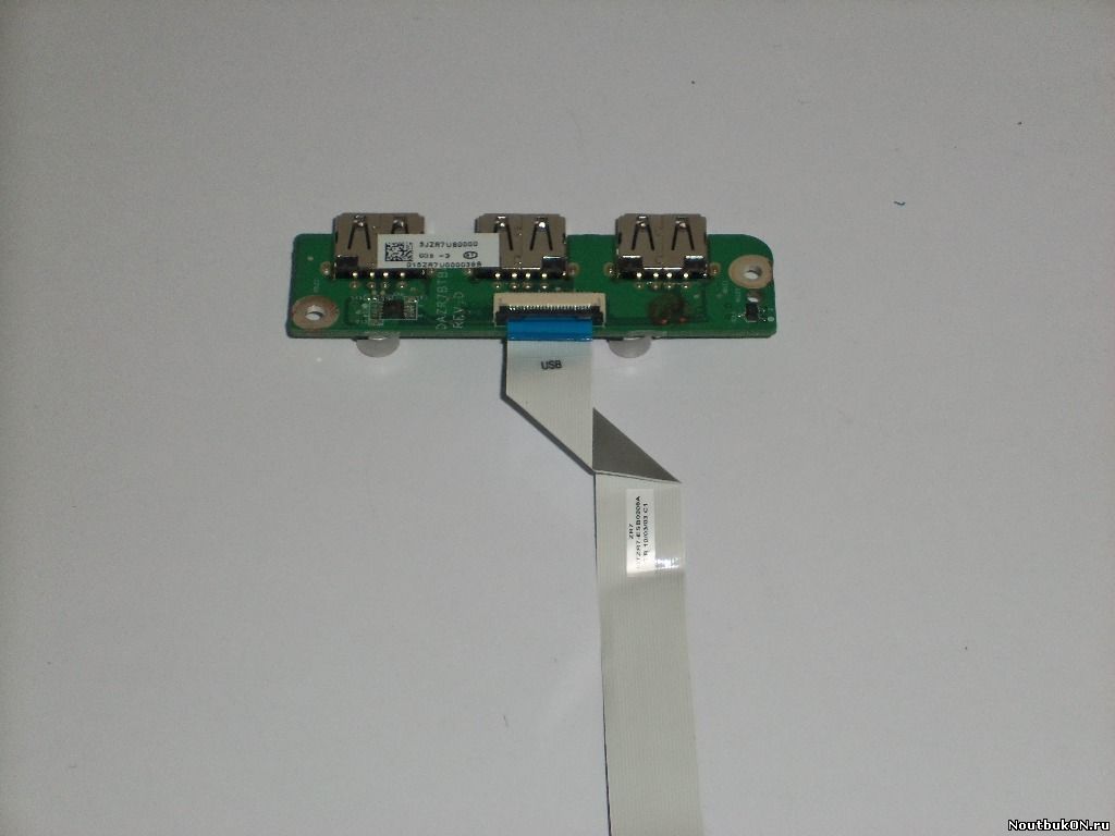 Плата USB разъемов для ноутбука Acer Aspire 5553, 5553G, 5625, 5625G, 5820, 5820G, 5820T, 5820TG, 5820TZG DAZR7BTB8D0 DA0ZR8TB8B0 C ШЛЕЙФОМ DEFC1489008