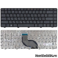 Клавиатура для ноутбука Dell Inspiron 14V 14R N4010 N4030 N5030 M5030 черная NSK-DJH0R 9Z.N1K82.H0R AEUM8700110 NSK-DJD0R 9Z.N1K82.D0R V100830AS1 AEUM8700010 90.4EK07.S0R 0H8GRN
