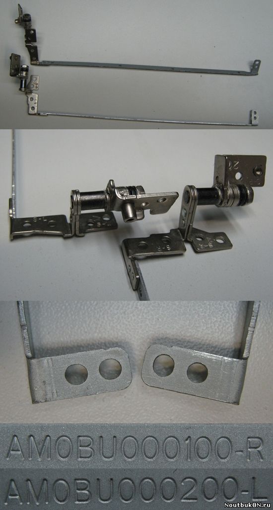 Петли с направляющими для LENOVO G555 AM0BU000100 AM0BU000200