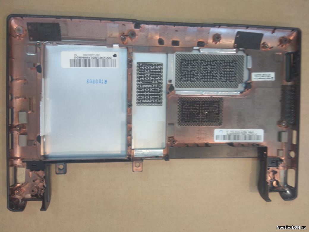 Часть корпуса ПОДДОН КОРЫТО для ноутбука Lenovo IdeaPad S10-3 нижняя часть 37FL5BCLV00 ВСЕ КРЕПЛЕНИЯ ЦЕЛЫЕ