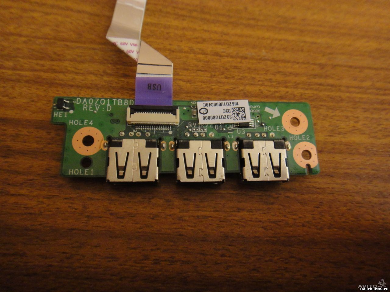 Плата USB разъем для ноутбука Acer Aspire TIMELINE 4820T 4745 DA0ZQ1TB8D0