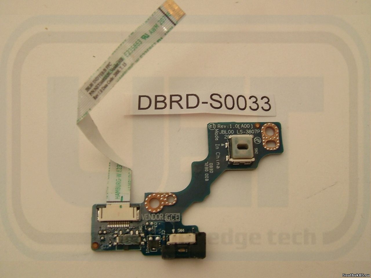 Плата нкнопка включения для ноутбука DELL Latitude E6400 LS-3807P с шлейфом