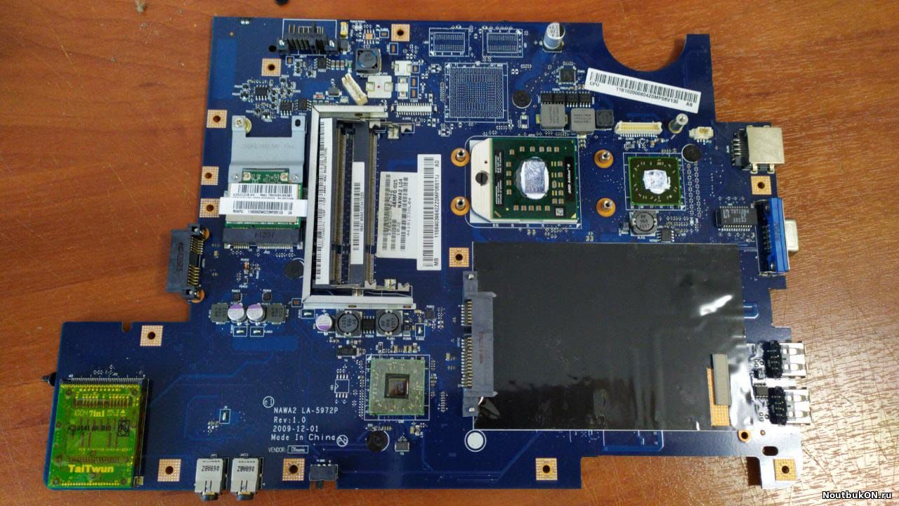 Материнская плата для ноутбука Lenovo G555 NAWA2 LA-5972P REV: 1.0 НЕРАБОЧАЯ