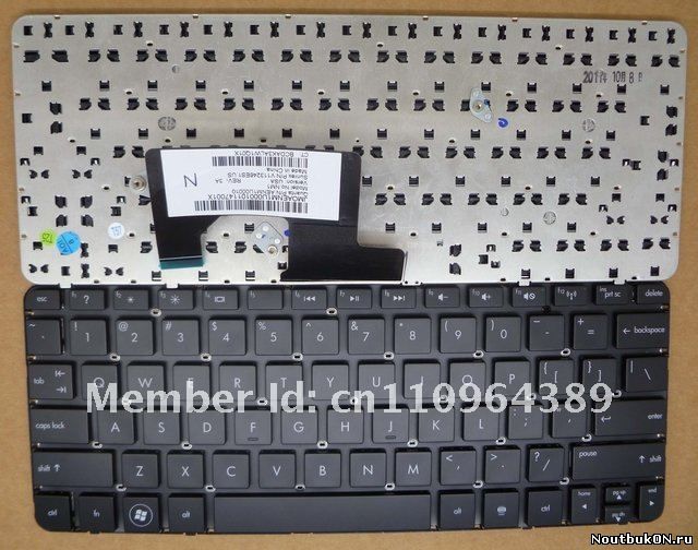 Клавиатура для ноутбука HP Mini 1103, 210-2000, Compaq CQ10-600, CQ10-700 HP mini 210-3000, 210-4000 (Black) 110-4100 1100-4000 Черная