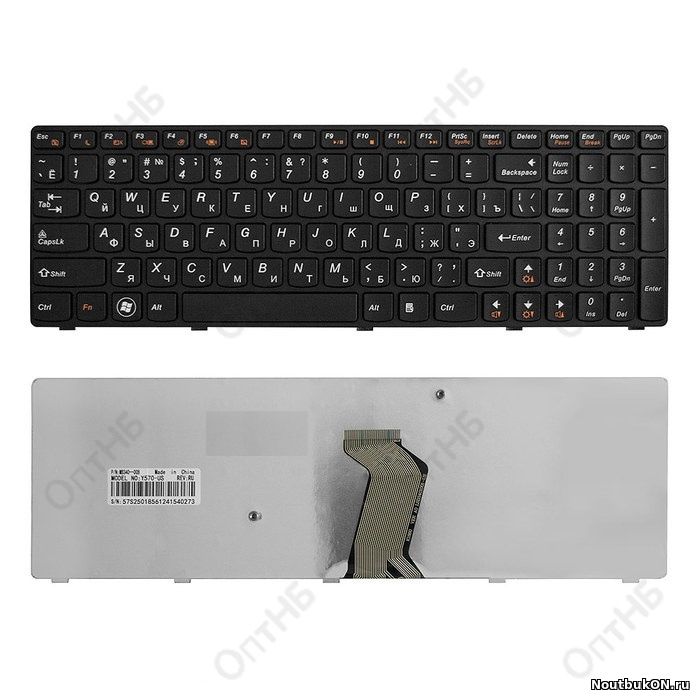 Клавиатура LENOVO IdeaPad Y570 RU Y570I Y570A Y570E Y570S 25011789 MP-10K53SU-686MP-10K53US-686Y570-RU
