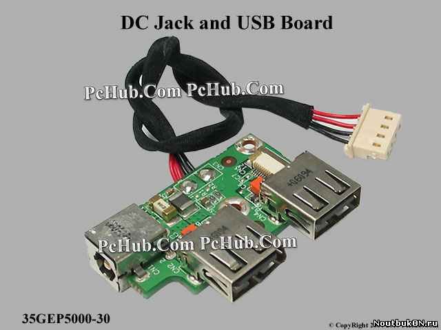 Плата USB разъемов + разъем питания для ноутбука Fujitsu-Siemens Amilo M1536G 35GEP5000-30 Amilo M1437G / M1439G / A1667G / Pi1556 AMILO Xi 1546